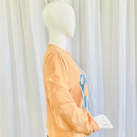 Outdoor Voices Apricot Sweatshirt with Blue Graphic - Picture 3 of 5